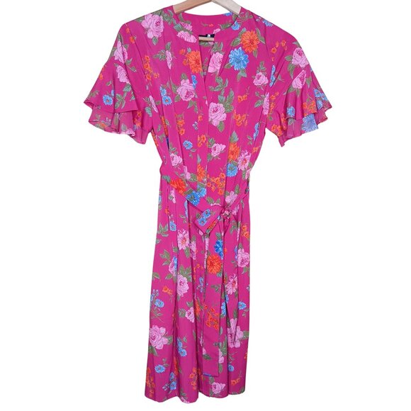 Ann Taylor Lot of 2 Dresses Peasant Midi and Floral Mini Shirt Dress - Picture 3 of 14